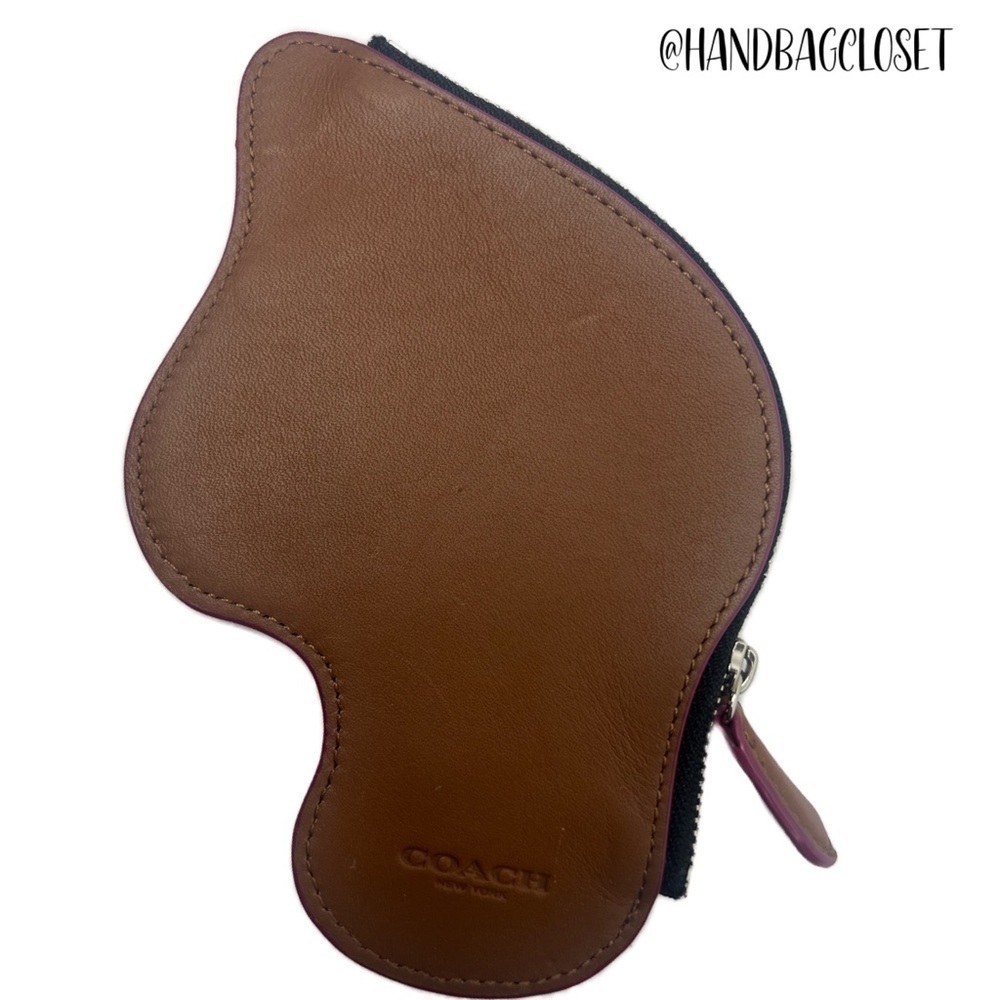 COACH MUSHROOM NOVELTY COIN CASE BAG GLOVETANNED LEATHER SILVER STYLE # F66185 - Picture 4 of 7